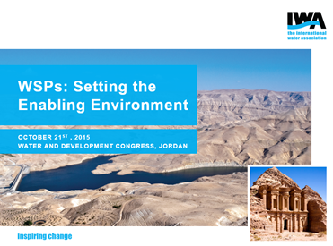 Philip de Souza was invited by the IWA to participate in and contribute to the IWA Water and Development Congress and Exhibition held at the Dead Sea in Jordan from 18 - 22 October 2015.